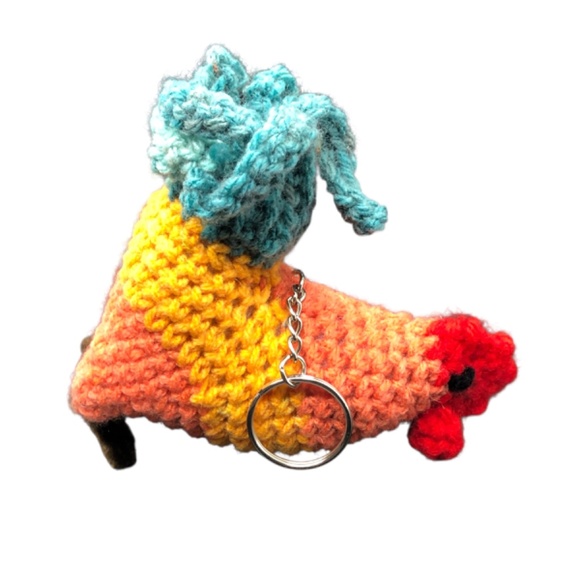 Handmade Crochet Rooster Keychain, Charm, Bag Accessories, Desk Pets 🐓 - Picture 12 of 14
